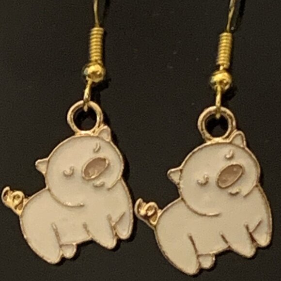 Pig Earring, Gift Idea, Animal Earring, Pig Jewelry, Hog Earring, Hog, Pig - Picture 2 of 4